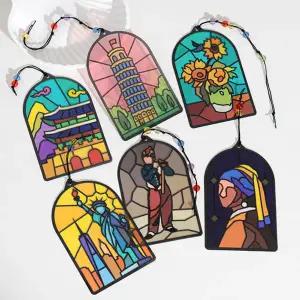 조각 썬캐쳐 책갈피 만들기 미술놀이 명화 그림 그리기