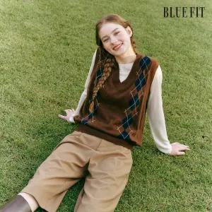 [25FW최신상] 블루핏 아가일 니트 베스트