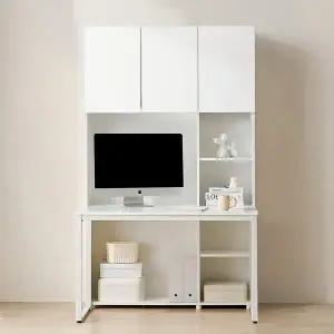 [필웰]E0자재 HM2047 스퀘어 책장책상세트 6단 1200 DVX