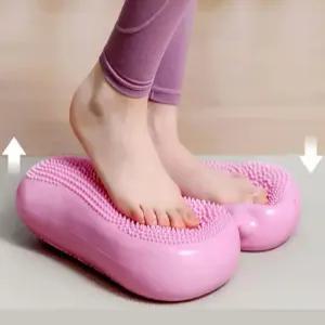 에어 쿠션 지압 스텝퍼 공기주입기 포함 홈트 실내 운동