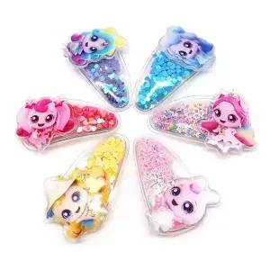 프린세스 캐치티니핑6 투명 여아 헤어핀 똑딱핀