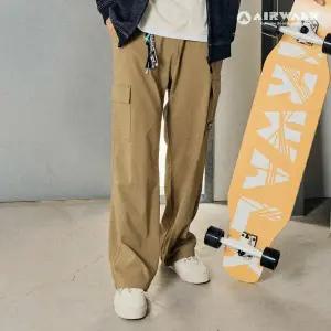 [보리보리/에어워크 주니어]주니어 라벨포인트 루즈핏 면 바지