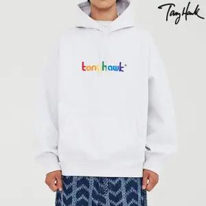 [Tony Hawk] 토니호크 레인보우 로고 기모 후디_라이트그레이