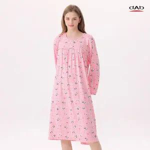 댑 핑크 팬더체크 피치기모 여성 잠옷 원피스_GPJ17160