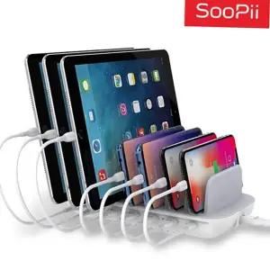 고속 충전기 멀티포트 초고속 스마트폰 멀티 충전기 데스크탑 충전 케이블 충전독 포함 허브