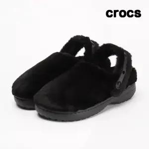 크록스 클래식 언퍼게터블 클로그 성인 털슬리퍼 블랙 211116-001
