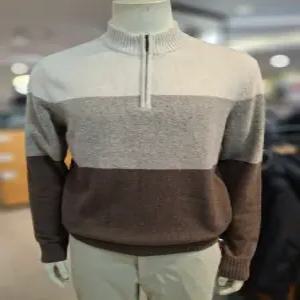 [트레몰로] (주)세정 트레몰로 24FW 울혼방 하프집업니트 베이지 TRNBH4W9231