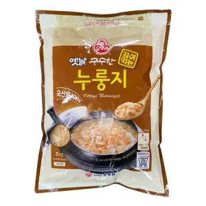 오뚜기 옛날 구수한끓여먹는누룽지 (국산) 3kg 4개