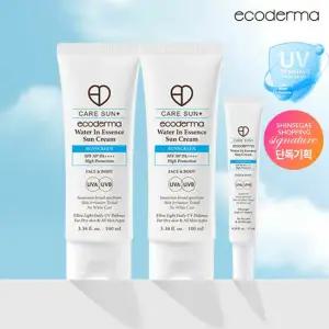 (초특가) 에코더마 비건 수분 선크림 100ml x 2개 + 15ml x 1개