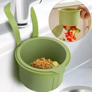 주방 원터치 음식물 거름망 싱크대 물빠짐 음쓰통 찌꺼기 걸이 잔반 물기제거 채반