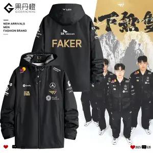 레이싱 자켓 재킷 점퍼 유니폼 모터팀 2025년 신규 T1 팀 S15 시즌 LPL 페이커 동일 스타일 6성 윈드브레이