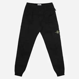 스톤아일랜드 5F 3100031 S0010 V0029 와펜 패치 수피마 카고 팬츠 블랙