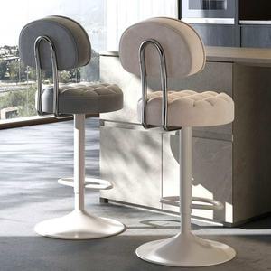 회전 빠텐 심플 아일랜드의자 칵테일 높은의자 스탠드바 키높이의자 다크그레이 오프 스텐실버