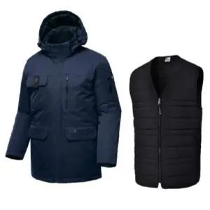 티뷰크 TL-202 경량 내피 분리형 점퍼 패딩 파카 작업복 단체복 동복 근무복 네이비