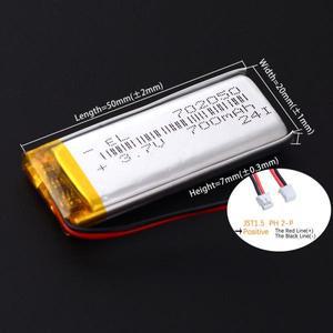 3.7V 700mAh JST 1.5mm 2핀 702050 302050 402050 502050 602050 802050 902050 102050 충전식 리튬 이온