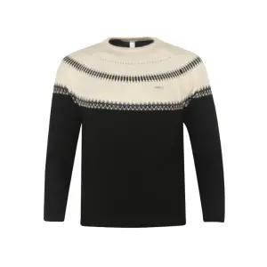 골피아 남성 겨울 라운드배색 방풍 골프 니트티 GCTW54R2631