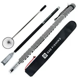 [래드피싱] 얼음낚시 2단 얼음끌 + 뜰채 세트 송어 빙어 산천어 낚시