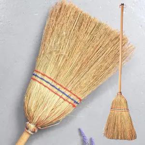 촘촘한 장대 수수비 마당 청소 수수빗자루 계량비 대형 공장