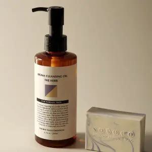 [소소코]블랙헤드제거 피지제거 모공관리 아로마 딥 클렌징오일+아로마 수제비누 중성 모든피부용 세트