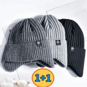 겨울 니트 비니 기모 워머 남자 남성 비니 세트 모자 목도리 방한