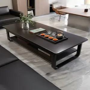 사무실 쇼파테이블 인테리어 회의실 티테이블 협탁 흑호두색 로비