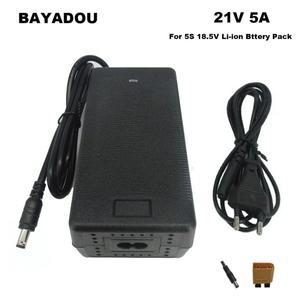 전동 공구 스크루 드라이버 용 21V 5A 리튬 배터리 충전기 21V5A 18.5V 5S 이온 18650 노트북 스피커 DC XT