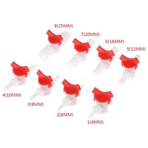 PVC 호스 바브 양방향 플라스틱 볼 밸브, 수족관 정원 마이크로 관개 커넥터, 4mm, 10mm, 1PC