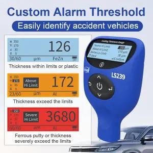 업그레이드 자동차 페인트 테스터 고정밀 페인트 전문 코팅 두께 게이지 LS239