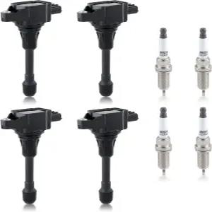 오토케이 이리듐 스파크 플러그 및 점화 코일 4종 세트 닛산 알티마 베르사 센트라 로그 큐브 QX60 NV200