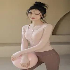 여성 여자 캡내장 필라테스 요가 상의 스포츠 웨어 긴팔 집업 무지 운동복 탈브라 패드