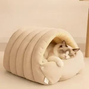 고양이 강아지 겸용 숨숨집 하우스 플리스 안감 실내 쇼파형 펫 침대