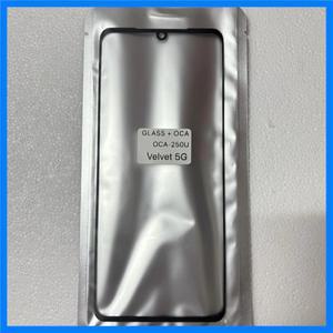 LG 벨벳 5G G9 G900 LM-G900N LCD 전면 외부 유리 터치 스크린 외부 유리 패널 교체 부품 + OCA