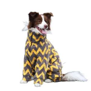 대형견 겨울 올인원 패딩 기모 보온 네발 강아지 옷