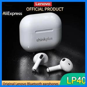 Lenovo LP40 블루투스 이어폰 TWS 무선 몰입형 오디오 HIFI 선택 마이크 이어폰 터치 이어폰 적합