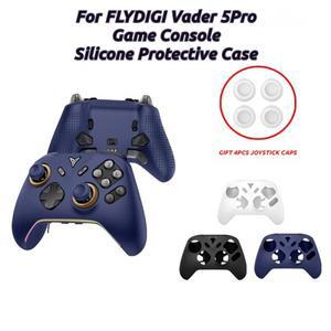 [호환품]Flydigi vader 호환 5Pro 게임 컨트롤러 보호용 실리콘 케이스(4개 조이스틱 캡 포함) 소프트 케이