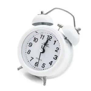아침기상시간관리용 탁상알람시계 무소음아날로그 원형