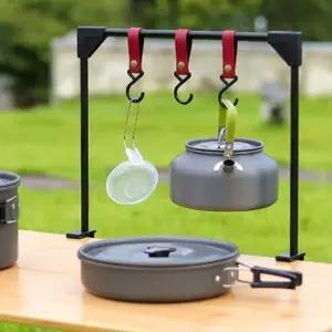 캠핑테이블세트 행거 캠핑문 초경량캠핑테이블 검정캠핑행거 (WFJ7P4W)