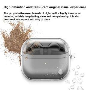 삼성 갤럭시 버즈 3프로용 소프트 실리콘 투명 헤드폰 커버 3 프로 케이스용 이어폰