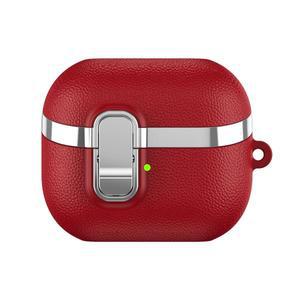 삼성 갤럭시 버즈3/3프로/3FE 블루투스 이어폰 보호 케이스에 적합 도금 가죽 패턴 버즈3 소프트 쉘