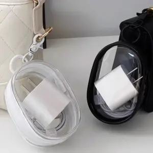 PVC 투명 파우치키링 소품함 인형 가방고리 휴대용 (WFK9FMV)