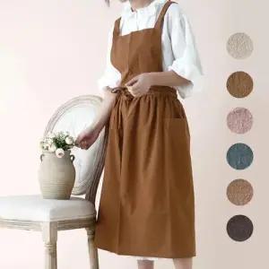 방수 린넨 원피스 앞치마 W9AEE12