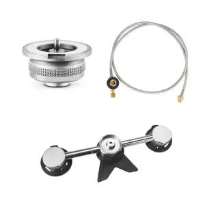 이와타니 가스 히터 부탄 이소 가스스테이션 변환어댑터 세트 실속형