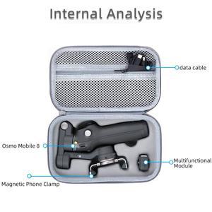 호환 DJI 모바일 8용 보관 가방 휴대용 운반 상자 케이스 오즈모 핸드백 짐벌 액세서리