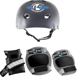 헬멧이 장착된 용 4-in-1 보호 장비 세트 - 소형/중형 스케이트보드 자전거 타기 롤러블레이드 야외