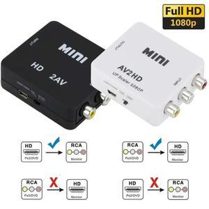 완벽호환 HDMI 호환 to AV RCA CVSB LR 비디오 스케일러 어댑터 1080P 박스 변환기 hdmi PC 프로젝터용