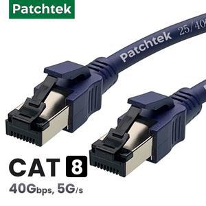 Patchtek Cat8 Lan 40G RJ45 이더넷 케이블 네트워킹 0.2M-20M SSTP 28AWG 트위스트 페어 2000Mhz 노트북 P