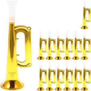 토이비안 장난감 트럼펫 14개 플라스틱 악기 파티 소음 제작자 생일 골든 에어 혼 선호