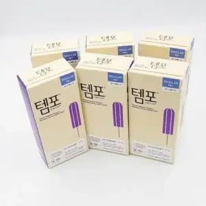 템포 내추럴 순면 탐폰 레귤러 8p X 6팩 체내형생리대 여성생리대 템포생리대 생리 템포슈퍼