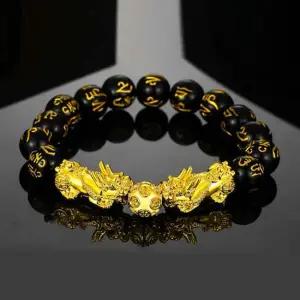 팔찌 염주팔찌 흑요석 실팔찌 매듭 원석 가죽 소원 행운 자석 건강 커플