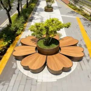 대형 벤치 의자 하트 모양 사진 촬영 커플 포토존